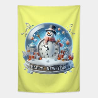 Frosty's Holiday Magic: Celebrate Christmas and Ring in the New Year with Whimsical Designs! Tapestry