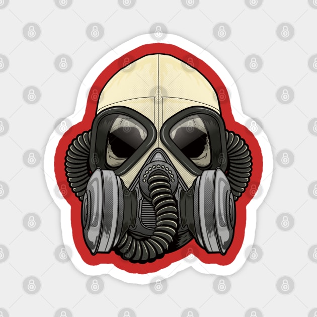 World War Mask Magnet by Profeta999