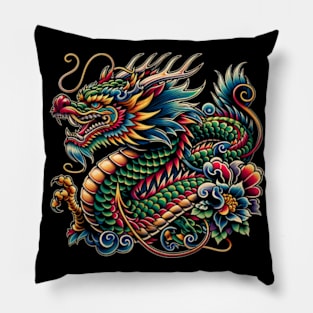 Japanese Dragon Pillow