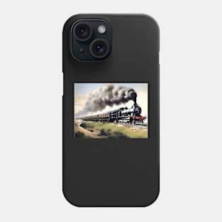 Orient Express Steam Train Digital Drawing Phone Case