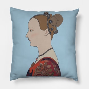 Inspired by Piero del Pollaiuolo’s Portrait of a Woman Pillow