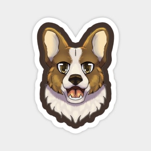 Dark Red / Brown Corgi Magnet