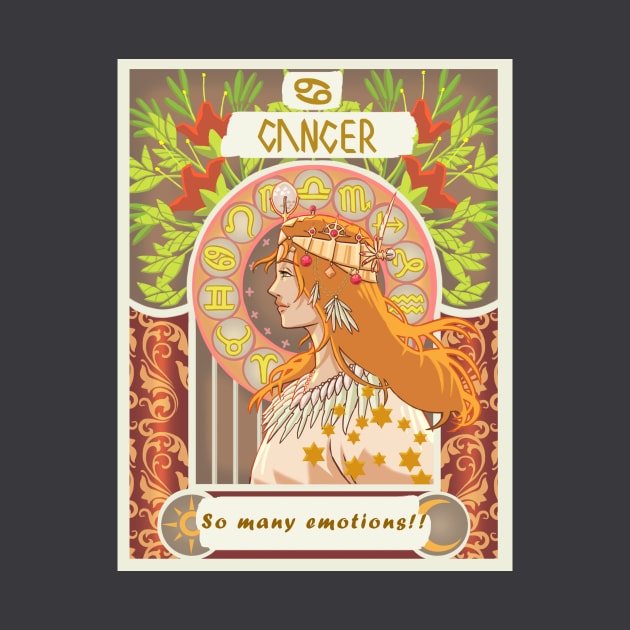 o Zodíaco e signo de Cancer by Artswarehouse