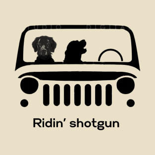 Ridin' shotgun Golden Retrievers T-Shirt