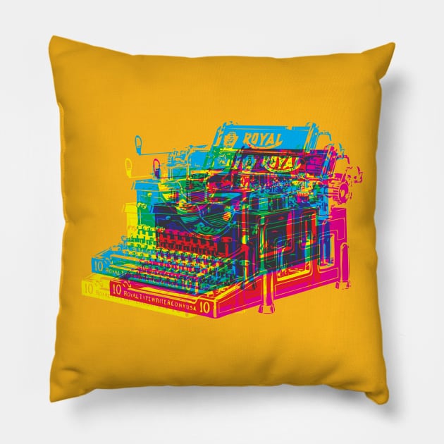 OLD CMYK LAPTOP Pillow by SkarloCueva