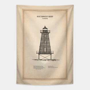 Southwest Reef Lighthouse - Louisiana - SD Tapestry