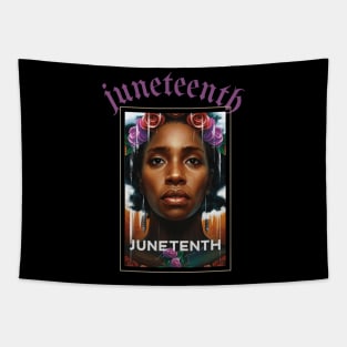 juneteenth African American woman Tapestry