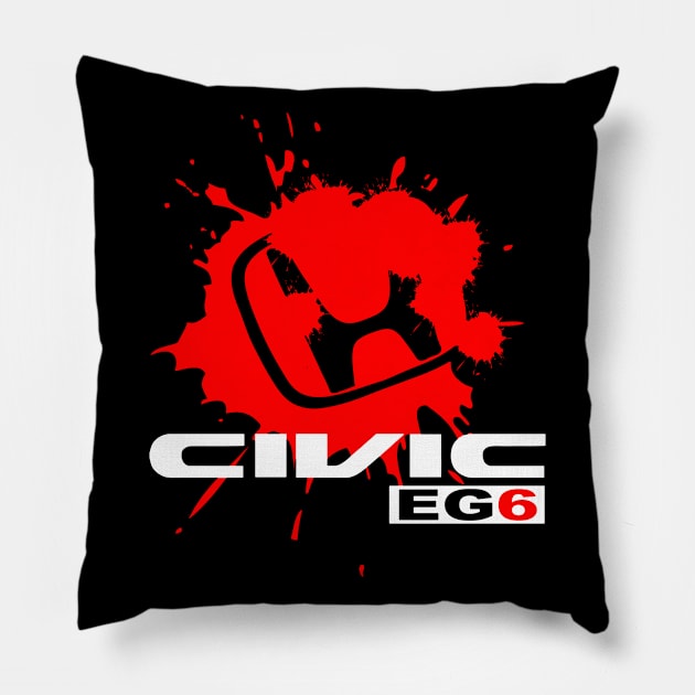 Honda Civic EG6 Splash Pillow by gaplexio