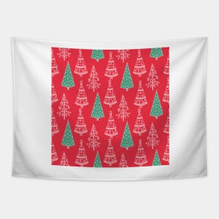 Christmas fir trees Tapestry