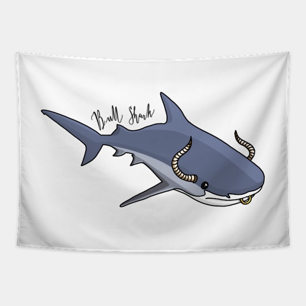 Bull Shark Tapestry by thecurlyredhead