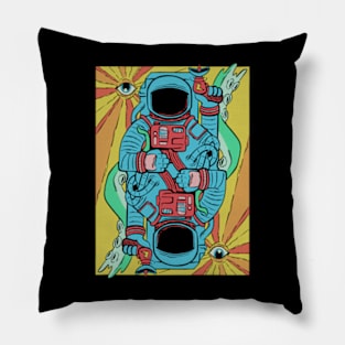 Spaceman tarot Pillow