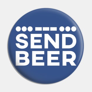 SOS SEND BEER Pin