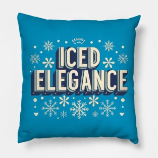 iced Elegance - Winter Themed desin Pillow