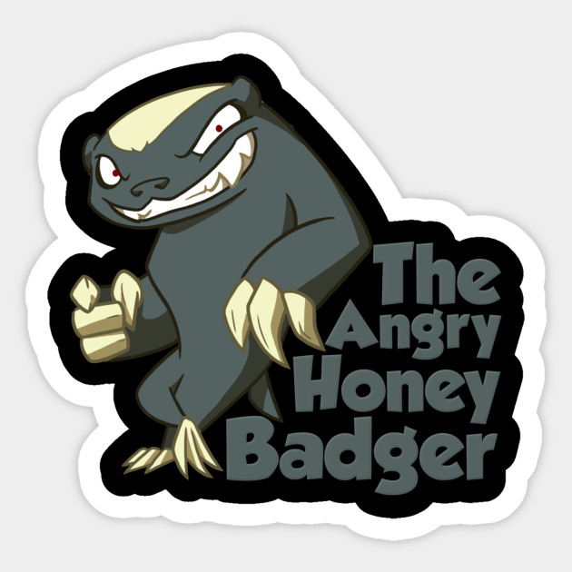 The Angry Honey Badger Classic Tee Honey Badger Sticker Teepublic