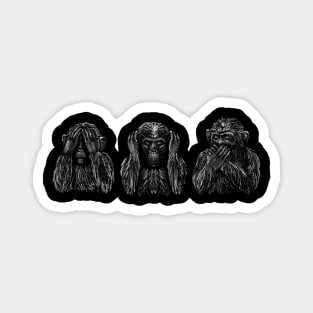 Wisdom Trio Silhouette Art Magnet