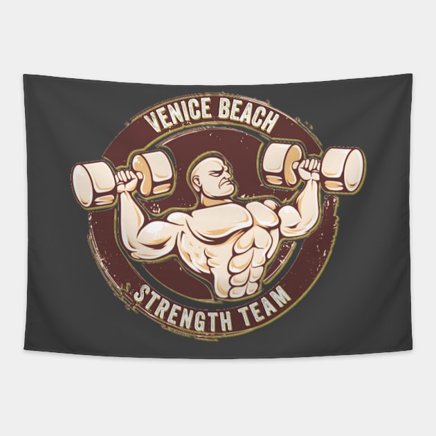 Venice Beach Strength team Tapestry by Spearhead Ink