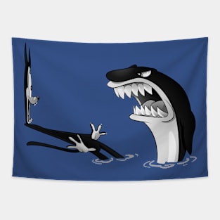 Shark and cat Tapestry