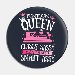 Pontoon Queen Gift Funny Pontoon Lover Gift Idea Pin