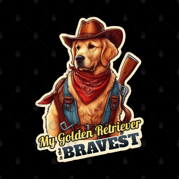 golden retriever cowboy by k9-tee