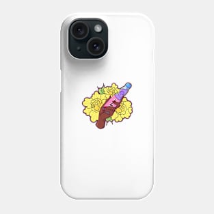 Ramune Bottle with Peonies Phone Case