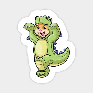 Cat baby in dinosaur costume Magnet