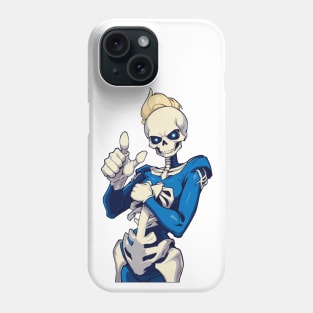 Skeleton costume. Girl in a skeleton costume. Phone Case