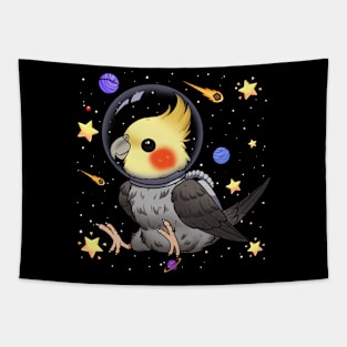 Cosmic Aviator: The Spacefaring Cockatiel Tapestry