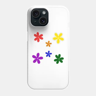 Minimalist Abstract Flowers - Gay Pride Phone Case