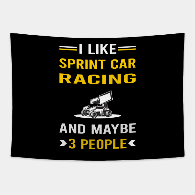 3 People Sprint Car Cars Racing Tapestry by Good Day