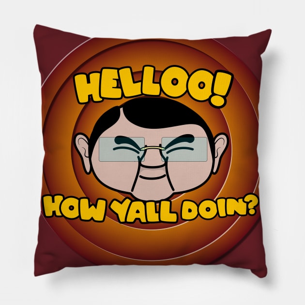 Dr Now - Helloo! Pillow by Randomart