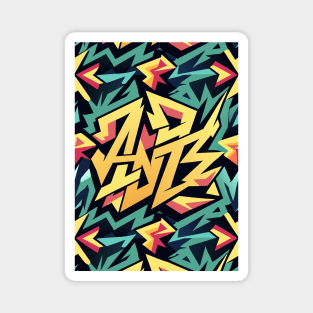 Abstract Graffiti Pattern Magnet