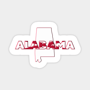 Alabama Colored State Letters Magnet