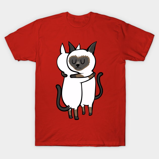 Discover Siamese Cat Hugs - Siamese Cat Mom - T-Shirt