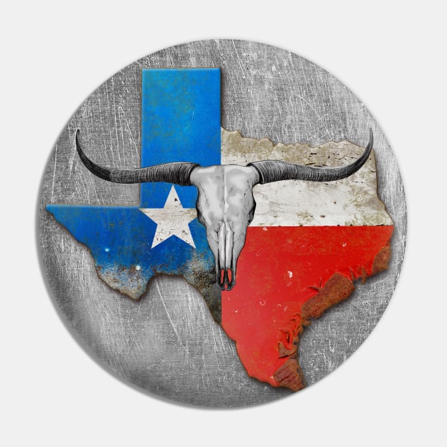 Longhorn Texas Map Pin by Dual Rogue