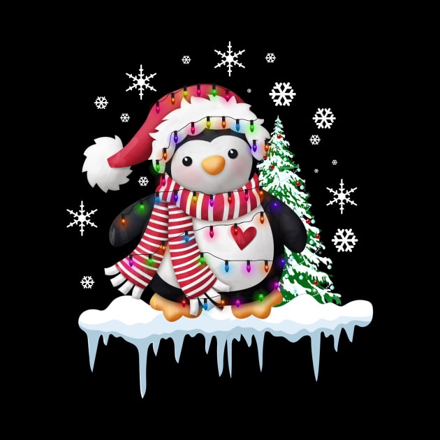 Funny Cute Merry Christmas Penguin TShirt Costume Holiday by mazurprop