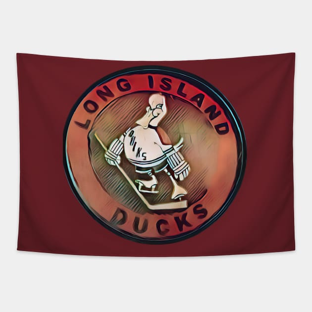 Long Island Ducks Hockey Tapestry by Kitta’s Shop