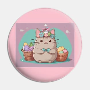 Cute Easter cat Pin