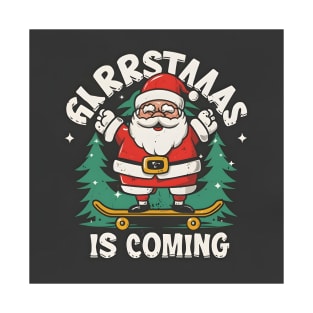 Santa on skateboard T-Shirt