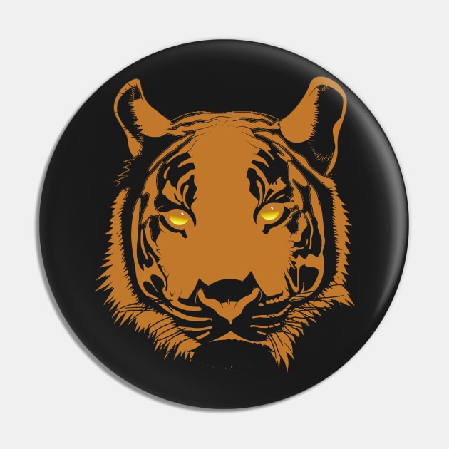 Tiger Face Pin by hudayadi