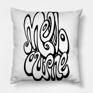 Melbourne writing - white and black Pillow