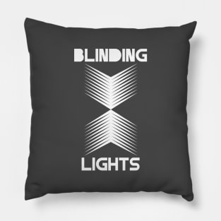 Blinding Lights, white Pillow