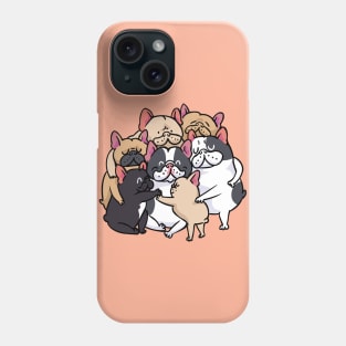 French Bulldogs group hug Phone Case