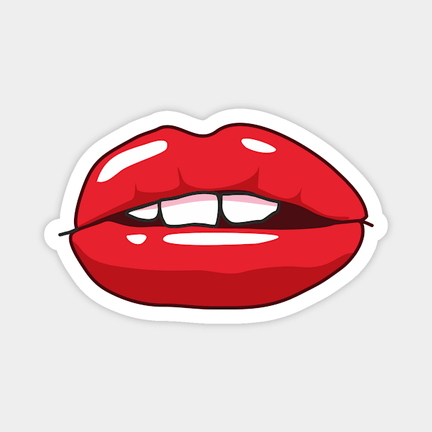 Mouth Red Lips Magnet by Jennifer