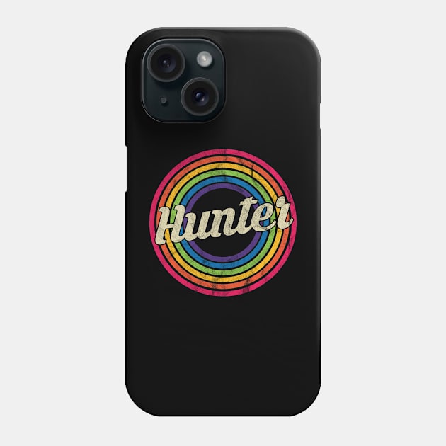 Hunter - Retro Rainbow Faded-Style Phone Case by MaydenArt