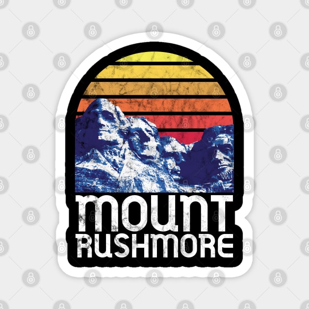 Mount Rushmore Shirt Black Hills South Dakota National Park USA Retro Monument Magnet by Shirtsurf