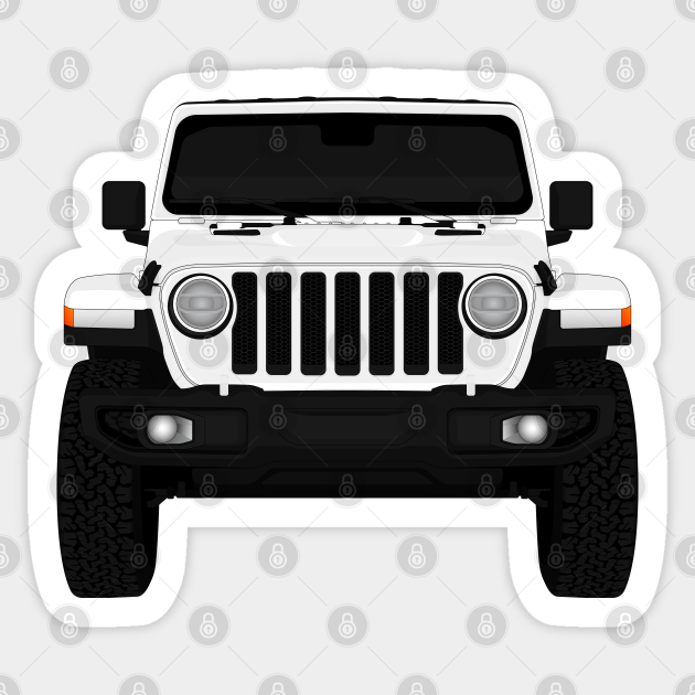 WRANGLER WHITE - Jeep Wrangler - Sticker | TeePublic