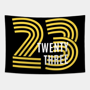 2023. Simple Typography Black And Gold 2023 Design Tapestry