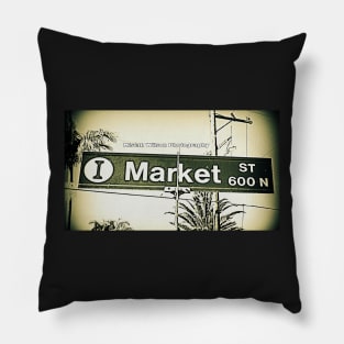 Market Street1, Inglewood, CA by Mistah Wilson Pillow