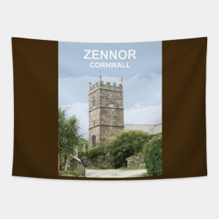 Zennor Cornwall. Cornish gift Kernow Travel location poster Tapestry