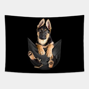 German shepherd with love Tapestry